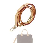 DGAZ Tracolla in Vacchetta Pelle per borsa Speedy, Tracolla di ricambio con confezione regalo e anelli a D, Lunghezza Regolabile 105-120cm (Beige, Larghezza 1,5cm)