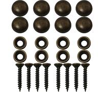 DGBRSM 8 viti decorative in ottone puro con tappi utilizzati come viti di fissaggio a specchio a vite a specchio per viti autofilettanti (15 mm, bronzo)