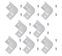 DGBRSM 8PCS 16x16MM Cabinet 90 Gradi Connettore Tubo in Alluminio Angolo Manicotto Plastica Ad Arco Piastra di Copertura Esterna Kit Profilo Alluminio Luce Trough Kit per Armadi da Cucina a Forma di V