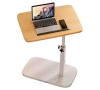 DGDHHSFJDJ Consolle a C multiposizione, struttura in acciaio bianco con piano inclinabile in legno. Utilizzabile come tavolo ospedaliero, vassoio girevole o postazione di lavoro compatta.