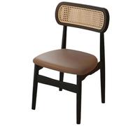 DGDHHSFJDJ Dining Chairs, Kitchen Side Chair with Minimalist Backrest & Upholstered Seats, for Dining Room Living Room Bedroom Studio(Brown,1PCS)