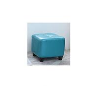 DGDHHSFJDJ Elegante pouf poggiapiedi arancione - 30x30x35 cm in morbida pelle cerata e oliata, design antiscivolo, facile da pulire, perfetto per cambiare le scarpe e come arredo per la casa