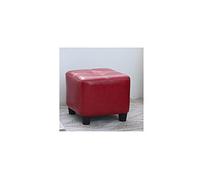 DGDHHSFJDJ Elegante pouf poggiapiedi arancione - 30x30x35 cm in morbida pelle cerata e oliata, design antiscivolo, facile da pulire, perfetto per cambiare le scarpe e come arredo per la casa