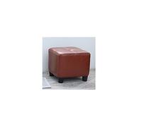 DGDHHSFJDJ Elegante pouf poggiapiedi arancione - 30x30x35 cm in morbida pelle cerata e oliata, design antiscivolo, facile da pulire, perfetto per cambiare le scarpe e come arredo per la casa