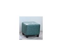 DGDHHSFJDJ Elegante pouf poggiapiedi arancione - 30x30x35 cm in morbida pelle cerata e oliata, design antiscivolo, facile da pulire, perfetto per cambiare le scarpe e come arredo per la casa