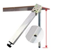 DGDHHSFJDJ Gambe per mobili in acciaio inossidabile, gambe per tavolo pieghevoli telescopiche regolabili per tavoli da pranzo/armadietti da 40-160 cm con base protettiva e viti 145 cm/57,1 pollici