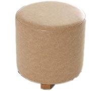DGDHHSFJDJ Grande sgabello rotondo imbottito - Panca portascarpe con gambe in legno e seduta multifunzione - Elegante pouf a colonna blu per l'arredamento della casa