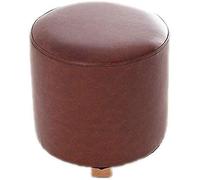 DGDHHSFJDJ Grande sgabello rotondo imbottito - Panca portascarpe con gambe in legno e seduta multifunzione - Elegante pouf a colonna blu per l'arredamento della casa
