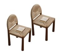 DGDHHSFJDJ Modern Casual Mid-Century Chair, With Minimalist Backrest And Sturdy Solid Wood Legs, Suitable Kitchen & Dining Room Farmhouse Cafe(Brown,2PCS)