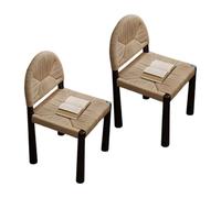 DGDHHSFJDJ Modern Casual Mid-Century Chair, With Minimalist Backrest And Sturdy Solid Wood Legs, Suitable Kitchen & Dining Room Farmhouse Cafe(Black,2PCS)