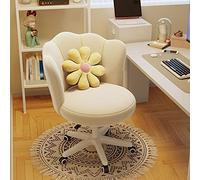 DGDHHSFJDJ Poltrona da toeletta per camera da letto, moderna sedia da ufficio con ruote, adatta per ufficio, camera da letto, scrivania da toeletta/Rosa / 45x48x85cm