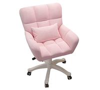DGDHHSFJDJ Poltrona da trucco rosa da ufficio, modello B con schienale medio, sedia a doppio uso per la camera da letto. Lo schienale ad arco si adatta perfettamente sia all'ufficio che al trucco/Ros