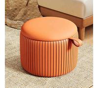 DGDHHSFJDJ Pouf poggiapiedi in pelle, poggiapiedi rotondo, poggiapiedi imbottito, tavolino da caffè, elemento essenziale per la camera del dormitorio