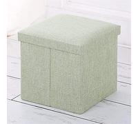 DGDHHSFJDJ Pouf poggiapiedi pieghevole - Panca portaoggetti da 12" per camera da letto e corridoio, sgabello imbottito in tessuto rosso, compatto, 30x30x30 cm, design salvaspazio