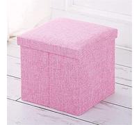 DGDHHSFJDJ Pouf poggiapiedi pieghevole - Panca portaoggetti da 12" per camera da letto e corridoio, sgabello imbottito in tessuto rosso, compatto, 30x30x30 cm, design salvaspazio