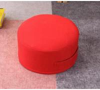 DGDHHSFJDJ Pouf rotondo portatile in lino - Cuscino da pavimento versatile con maniglia, poggiapiedi ideale per la cameretta dei bambini, il soggiorno e il cuscino per finestra a bovindo