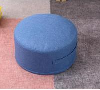 DGDHHSFJDJ Pouf rotondo portatile in lino - Cuscino da pavimento versatile con maniglia, poggiapiedi ideale per la cameretta dei bambini, il soggiorno e il cuscino per finestra a bovindo
