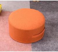 DGDHHSFJDJ Pouf rotondo portatile in lino - Cuscino da pavimento versatile con maniglia, poggiapiedi ideale per la cameretta dei bambini, il soggiorno e il cuscino per finestra a bovindo