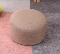 DGDHHSFJDJ Pouf rotondo portatile in lino - Cuscino da pavimento versatile con maniglia, poggiapiedi ideale per la cameretta dei bambini, il soggiorno e il cuscino per finestra a bovindo