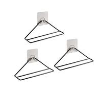 DGDHHSFJDJ Scarpiera da parete in metallo nero (set da 3), portascarpe compatto da 22,7x6x8,5 cm con vano portapantofole dedicato