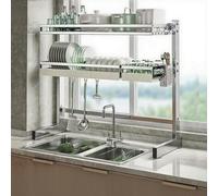 DGDHHSFJDJ Scolapiatti a doppio strato in acciaio inossidabile 304 per lavello, scolapiatti resistente ed elegante