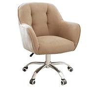 DGDHHSFJDJ Sedia da ufficio con rotazione a 360°, altezza regolabile da 46 a 54 cm, con braccioli girevoli. Una comoda poltrona da salotto per la casa/Giallo