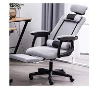 DGDHHSFJDJ Sedia da ufficio ergonomica, sedia da gioco per la casa, con poggiatesta e rete traspirante e delicata sulla pelle, schienale alto con poggiapiedi, per casa, donne e uomini