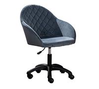 DGDHHSFJDJ Sedia da ufficio girevole a 360°, altezza regolabile da 42 a 52 cm, schienale medio. Il design imbottito offre un supporto confortevole, adatto a lunghe ore di lavoro/Giallo