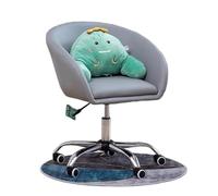 DGDHHSFJDJ Sedia da ufficio girevole in similpelle, altezza regolabile da 42 a 52 cm, sedia per computer. Design girevole a 360°, offre un'esperienza d'ufficio confortevole/Nero