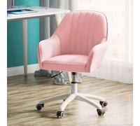DGDHHSFJDJ Sedia da ufficio girevole multifunzionale, altezza regolabile da 42 a 52 cm, con braccioli. Base girevole con comoda imbottitura, adatta per lunghe ore di lavoro/Blu-Grigio