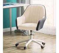 DGDHHSFJDJ Sedia da ufficio girevole multifunzionale, altezza regolabile da 42 a 52 cm, con braccioli. Base girevole con comoda imbottitura, adatta per lunghe ore di lavoro/Blu-Grigio