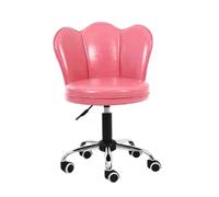 DGDHHSFJDJ Sedia girevole da ufficio, sgabello da bar, sgabelli da bar girevoli, sedia da computer con supporto per la schiena, in similpelle, con ruote regolabili, nero, 42-53 cm
