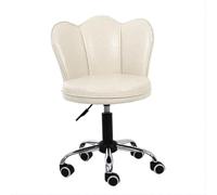 DGDHHSFJDJ Sedia girevole da ufficio, sgabello da bar, sgabelli da bar girevoli, sedia da computer con supporto per la schiena, in similpelle, con ruote regolabili, nero, 42-53 cm