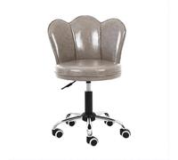 DGDHHSFJDJ Sedia girevole da ufficio, sgabello da bar, sgabelli da bar girevoli, sedia da computer con supporto per la schiena, in similpelle, con ruote regolabili, nero, 42-53 cm