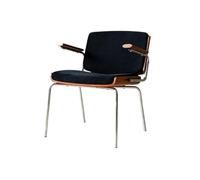 DGDHHSFJDJ Sedie da pranzo in velluto in stile moderno di metà secolo, imbottite con braccioli in legno, eleganti sedute per cucina e soggiorno, set da 2