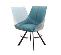 DGDHHSFJDJ Set di 4 sedie da pranzo girevoli moderne grigie, ergonomiche, imbottite, in similpelle, con schienale alto, struttura in metallo antigraffio, eleganti mobili da cucina e sala da pranzo.