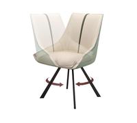 DGDHHSFJDJ Set di 4 sedie da pranzo girevoli moderne grigie, ergonomiche, imbottite, in similpelle, con schienale alto, struttura in metallo antigraffio, eleganti mobili da cucina e sala da pranzo.