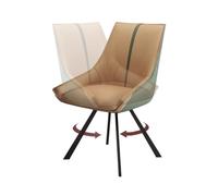 DGDHHSFJDJ Set di 4 sedie da pranzo girevoli moderne grigie, ergonomiche, imbottite, in similpelle, con schienale alto, struttura in metallo antigraffio, eleganti mobili da cucina e sala da pranzo.