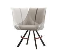 DGDHHSFJDJ Set di 4 sedie da pranzo girevoli moderne grigie, ergonomiche, imbottite, in similpelle, con schienale alto, struttura in metallo antigraffio, eleganti mobili da cucina e sala da pranzo.