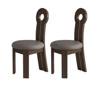 DGDHHSFJDJ Set di sedie da pranzo imbottite in stile moderno di metà secolo: sedie laterali in legno massello con comodi cuscini rotondi, disponibili in 2, 4 o 6 pezzi per cucina e sala da pranzo.