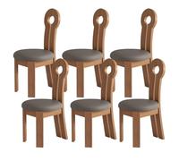DGDHHSFJDJ Set di sedie da pranzo imbottite in stile moderno di metà secolo: sedie laterali in legno massello con comodi cuscini rotondi, disponibili in 2, 4 o 6 pezzi per cucina e sala da pranzo.