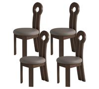 DGDHHSFJDJ Set di sedie da pranzo imbottite in stile moderno di metà secolo: sedie laterali in legno massello con comodi cuscini rotondi, disponibili in 2, 4 o 6 pezzi per cucina e sala da pranzo.