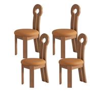 DGDHHSFJDJ Set di sedie da pranzo imbottite in stile moderno di metà secolo: sedie laterali in legno massello con comodi cuscini rotondi, disponibili in 2, 4 o 6 pezzi per cucina e sala da pranzo.