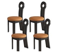 DGDHHSFJDJ Set di sedie da pranzo imbottite in stile moderno di metà secolo: sedie laterali in legno massello con comodi cuscini rotondi, disponibili in 2, 4 o 6 pezzi per cucina e sala da pranzo.