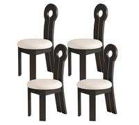 DGDHHSFJDJ Set di sedie da pranzo imbottite in stile moderno di metà secolo: sedie laterali in legno massello con comodi cuscini rotondi, disponibili in 2, 4 o 6 pezzi per cucina e sala da pranzo.