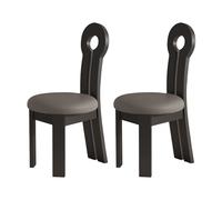 DGDHHSFJDJ Set di sedie da pranzo imbottite in stile moderno di metà secolo: sedie laterali in legno massello con comodi cuscini rotondi, disponibili in 2, 4 o 6 pezzi per cucina e sala da pranzo.