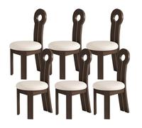 DGDHHSFJDJ Set di sedie da pranzo imbottite in stile moderno di metà secolo: sedie laterali in legno massello con comodi cuscini rotondi, disponibili in 2, 4 o 6 pezzi per cucina e sala da pranzo.