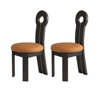 DGDHHSFJDJ Set di sedie da pranzo imbottite in stile moderno di metà secolo: sedie laterali in legno massello con comodi cuscini rotondi, disponibili in 2, 4 o 6 pezzi per cucina e sala da pranzo.