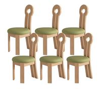 DGDHHSFJDJ Set di sedie da pranzo imbottite in stile moderno di metà secolo: sedie laterali in legno massello con comodi cuscini rotondi, disponibili in 2, 4 o 6 pezzi per cucina e sala da pranzo.