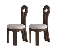 DGDHHSFJDJ Set di sedie da pranzo imbottite in stile moderno di metà secolo: sedie laterali in legno massello con comodi cuscini rotondi, disponibili in 2, 4 o 6 pezzi per cucina e sala da pranzo.